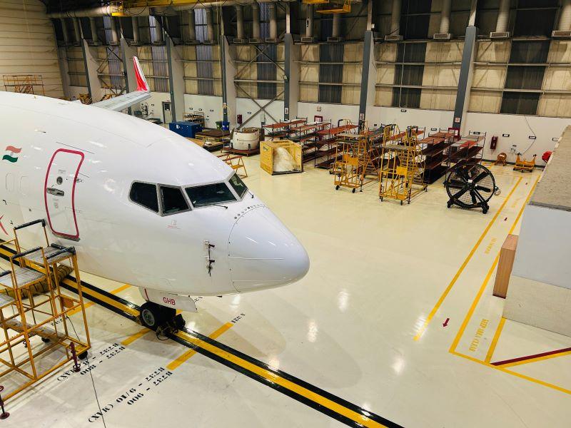 AIESL aircraft in hangar