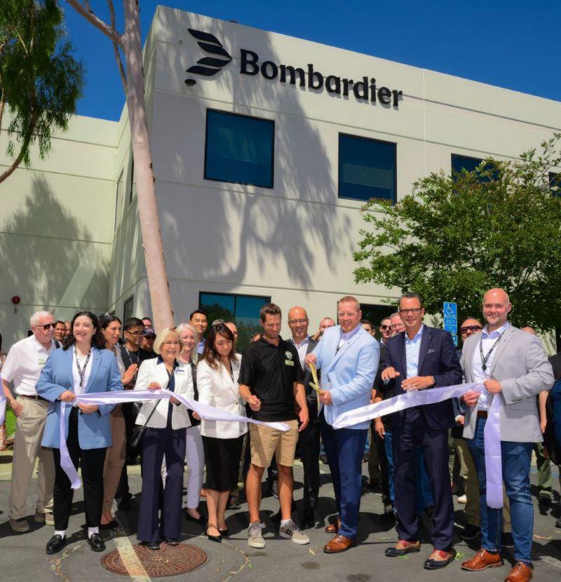 Bombardier held a ribbon-cutting ceremony at its new component manufacturing facility in Moorpark, California.