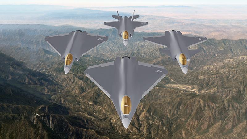 Concept of four Lockheed Martin F-35s