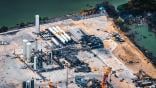 Aerial view of damaged SpaceX Massey's test site