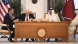 business deal signing ceremony at the Royal Palace in Doha